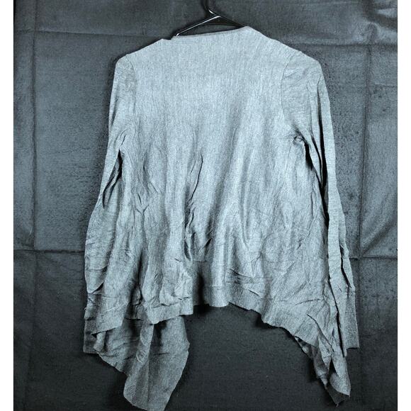 Ann Taylor LOFT Womens Sweater Gray Cardigan Wool Blend Waterfall Open Front XS - Picture 10 of 12